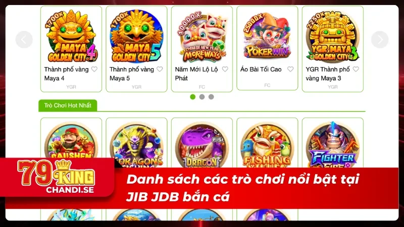 Trải Nghiệm JIB JDB Bắn Cá- Sảnh Game Hấp Dẫn Hàng Đầu Hiện Nay 3 Một số trò chơi tiêu biểu tại JIB JDB bắn cá