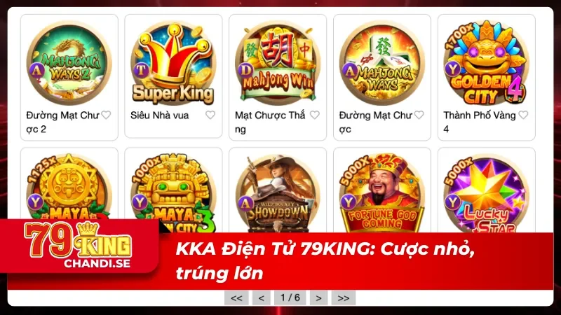 KKA Điện Tử 79KING: Sảnh Game Chuẩn Quốc Tế, Chơi Là Mê 1 Giao diện chính sảnh game KKA Điện Tử 79KING